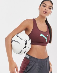 Бюстгальтер (бордовый/зеленый) Puma Football
