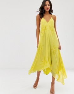 Платье с отделкой ASOS EDITION - Желтый