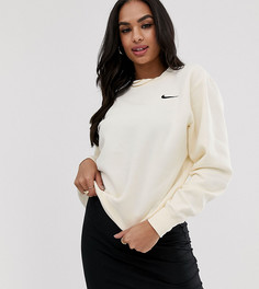 Oversize-свитшот кремового цвета с маленьким логотипом-галочкой Nike - Кремовый