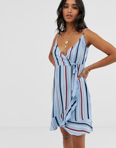 Платье в полоску с запахом Vila - Мульти