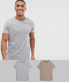Набор футболок с круглым вырезом ASOS DESIGN 2 шт.