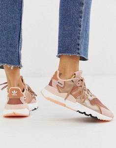 Кроссовки цвета розового золота adidas Originals Nite Jogger