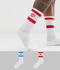 Комплект из 2 пар носков с логотипом Nike Heritage - Белый