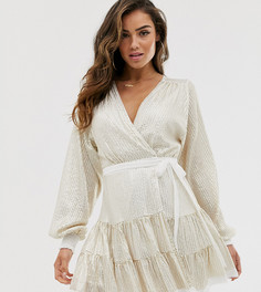 Приталенное платье мини с отделкой пайетками ASOS DESIGN - Белый