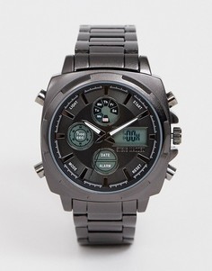 Мужские цифровые часы с черным циферблатом Steve Madden - Черный