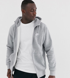Худи серого цвета на молнии и с логотипом futura Nike Tall - Серый