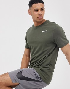 Футболка цвета хаки Nike Training Dry - Зеленый