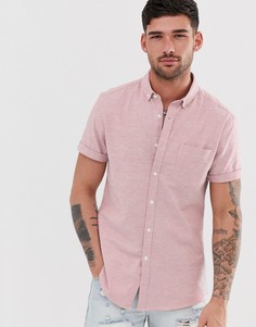Красная оксфордская рубашка в стиле casual зауженного кроя ASOS DESIGN - Красный