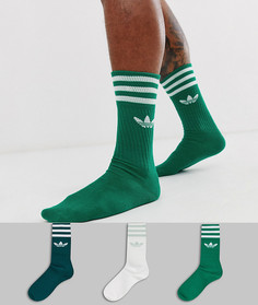 Набор из 3 пар носков в зеленой гамме adidas Originals - Мульти