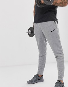 Темно-серые флисовые суженные книзу брюки Nike Training - Черный