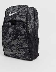 Черный рюкзак с камуфляжным принтом Nike Training Brasilia - Черный