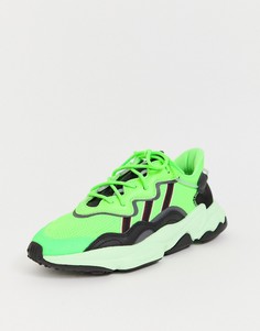Зеленые кроссовки adidas Originals ozweego