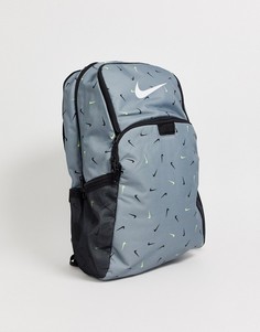 Серый рюкзак с логотипом-галочкой Nike Training Brasilia - Серый