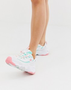 Кроссовки белого и розового цвета на массивной подошве Skechers DLites 3.0 Blast - Белый