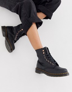 Черные кожаные ботильоны Dr Martens 1460 - Черный