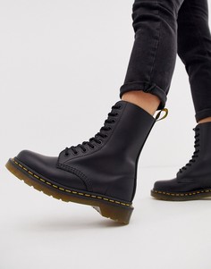 Черные кожаные ботильоны с люверсами Dr Martens 1490 10 пар люверсов