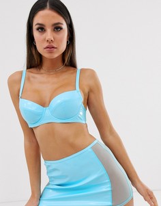 Бюстгальтер из искусственной кожи на косточках ASOS DESIGN Alveera