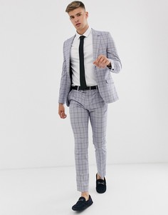 Синие брюки скинни в клетку River Island - Синий