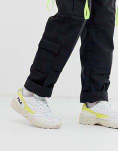 Белые кожаные кроссовки Fila V94M - Белый