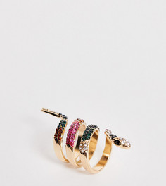 Золотистое кольцо с разноцветным дизайном в виде змеи ALDO Asalin