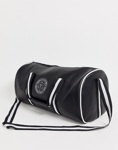 Черная сумка из искусственной кожи с ремешками в полоску ASOS DESIGN - Черный