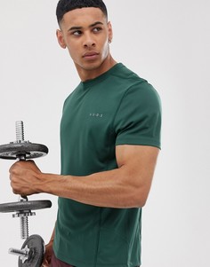 Зеленая спортивная футболка из быстросохнущей ткани ASOS 4505 - Зеленый