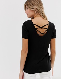 Футболка c перекрестным дизайном Only - Черный