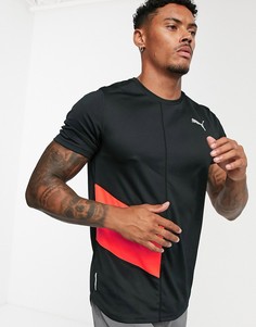 Черная футболка в стиле колор блок Puma Running ignite - Черный