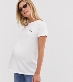Футболка с сердцем и стрелой ASOS DESIGN Maternity - Белый