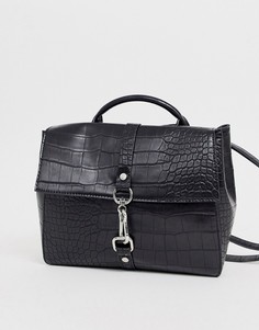 Рюкзак с крокодиловым рисунком ASOS DESIGN - Черный