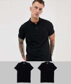 Набор из 2 поло с короткими рукавами ASOS DESIGN НАБОР СО СКИДКОЙ