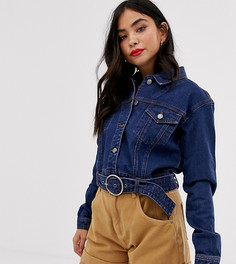 Темная джинсовая куртка в стиле 80-х Urban Bliss - Синий