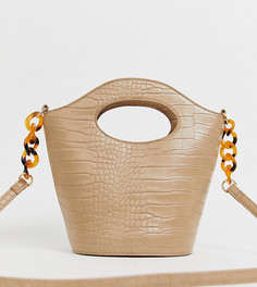 Сумка через плечо с рисунком крокодиловой кожи эксклюзивно от My Accessories London