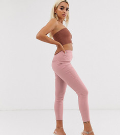 Брюки скинни с завышенной талией ASOS DESIGN Petite - Розовый