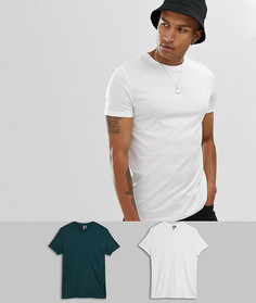 Набор из 2 футболок из органического материала с круглым вырезом ASOS DESIGN Скидка