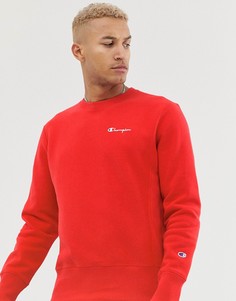 Красный свитшот с круглым вырезом и логотипом Champion - Красный