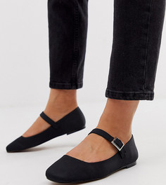Черные балетки для широкой стопы ASOS DESIGN - Черный