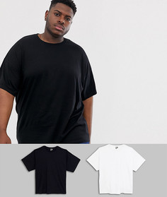 Набор из 2 oversize-футболок с круглым вырезом ASOS DESIGN Plus Набор со скидкой