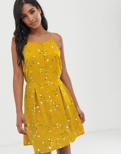 Платье на бретельках с абстрактным принтом в горошек Vero Moda - Мульти