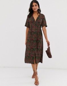 Чайное платье миди с цветочным принтом Vero Moda - Мульти