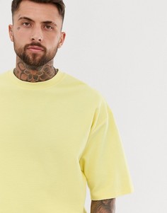 Светло-желтый oversize-свитшот из вафельного трикотажа ASOS DESIGN - Желтый