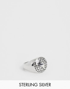Серебряное кольцо с элементом в виде планеты ASOS DESIGN - Серебряный