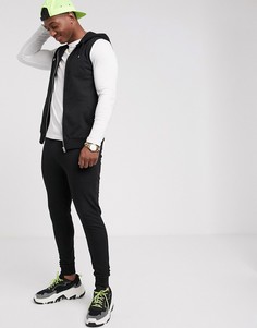 Черный спортивный костюм без рукавов с джоггерами ASOS DESIGN - Черный