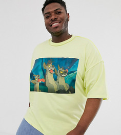 Oversize-футболка с принтом гиен Disney The Lion King x ASOS DESIGN Plus - Зеленый