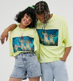 Oversize-футболка с принтом гиены Disney The Lion King x ASOS DESIGN unisex - Зеленый