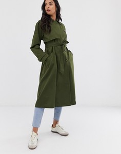 Удлиненный тренч ASOS DESIGN - Зеленый