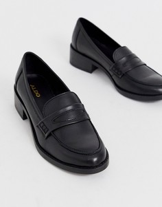 Черные кожаные лоферы Aldo - Черный