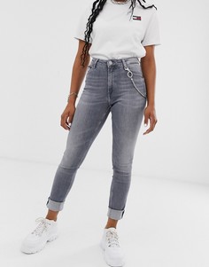 Джинсы скинни с завышенной талией Tommy Jeans Santana - Серый
