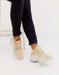 Бежевые кроссовки на шнуровке ASOS DESIGN Director - Бежевый