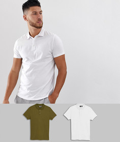 Набор трикотажных поло ASOS DESIGN 2 шт.
